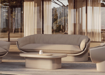 Canapé de jardin design en polyéthylène Ramon Esteve -...