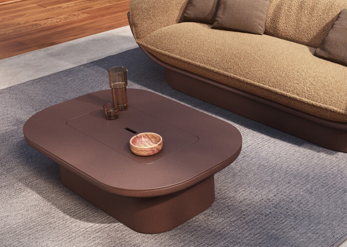 Table basse avec espace de rangement en...