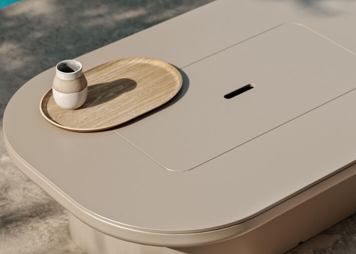 Table basse avec espace de rangement en...