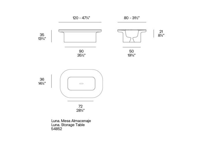Table basse avec espace de rangement en...