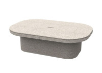 Table basse avec espace de rangement en polyéthylène - Luna Vondom
