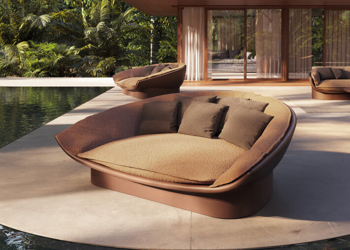 Daybed design et confortable en polyéthylène...