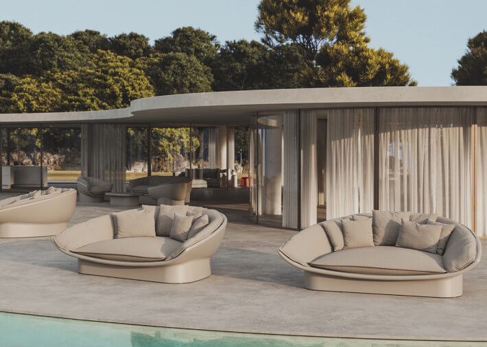 Daybed design et confortable en polyéthylène...