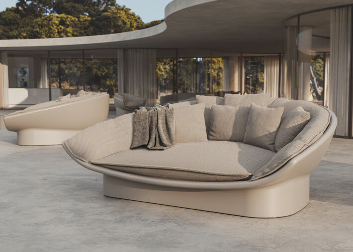 Daybed design et confortable en polyéthylène...