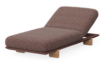 Transat design en iroko polyuréthane et tissu au choix - Milos Vondom