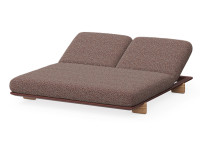 Daybed double en iroko polyuréthane et tissu au choix - Milos Vondom