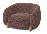 Fauteuil cosy et confortable en iroko et tissu au choix - Milos Vondom