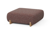 Pouf confortable intérieur extérieur en iroko et tissu - Milos Vondom