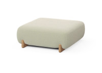 Pouf confortable intérieur extérieur en iroko et tissu - Milos Vondom