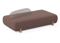 Pouf XL intérieur extérieur en iroko et tissu au choix - Milos Vondom