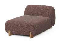 Chaise longue design et confortable en iroko et tissu - Milos Vondom