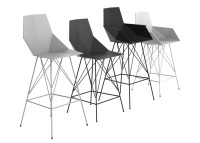 Set de 4 Chaises de bar avec accoudoirs en polypropylène - Faz Vondom