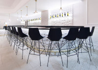 Set de 4 chaises de bar 2 hauteurs noir beige ou blanc Faz par Vondom