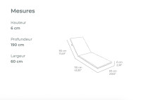 Set de 4 matelas blanc pour transat lago - Nautic par Ezpeleta