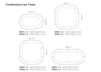 Comptoir de bar lumineux modulaire à composer - Fiesta par Vondom