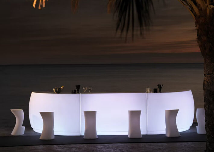 Comptoir de bar lumineux modulaire à composer -...