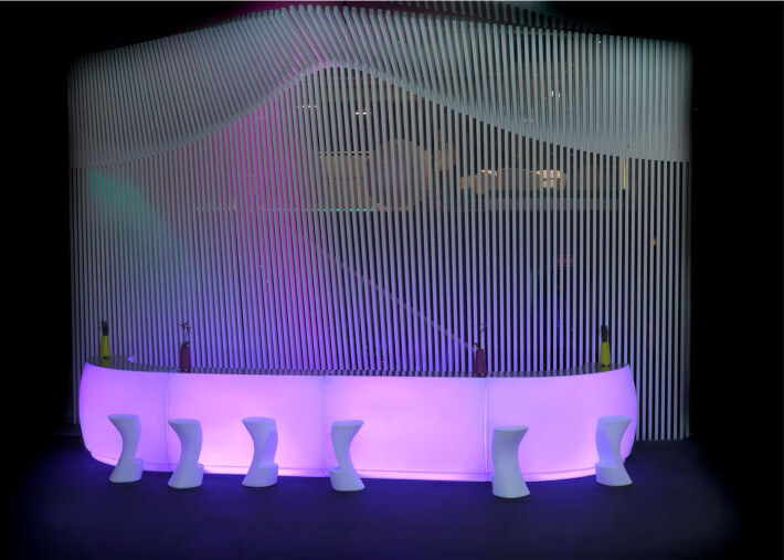 Comptoir de bar lumineux modulaire à composer -...