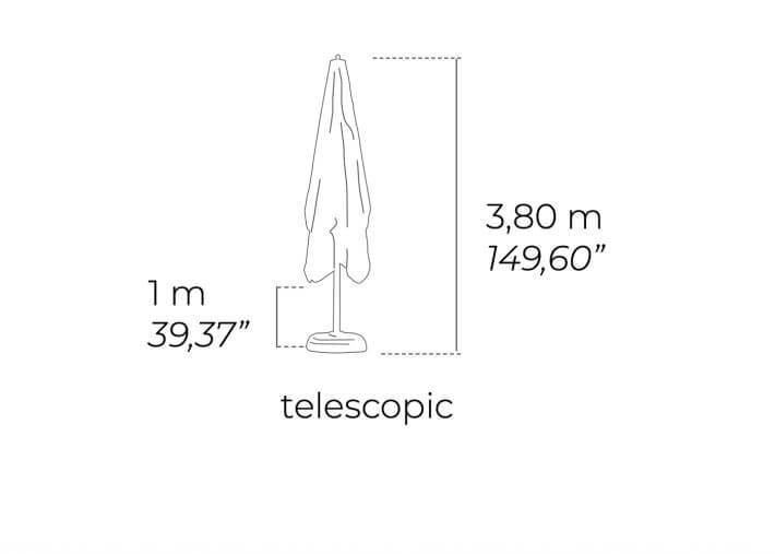 Parasol special grande terrasse - 3 coloris 4x4...