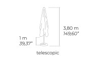 Parasol special grande terrasse - 3 coloris 4x4 - Rio par Ezpeleta
