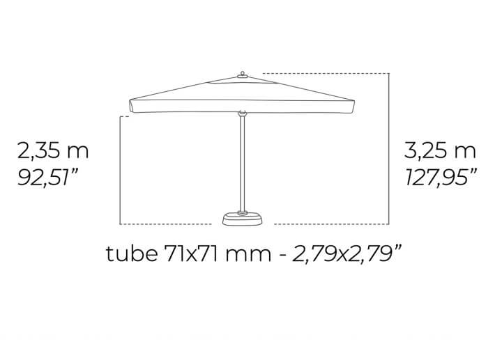Parasol special grande terrasse - 3 coloris 4x4...