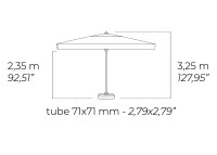 Parasol special grande terrasse - 3 coloris 4x4 - Rio par Ezpeleta