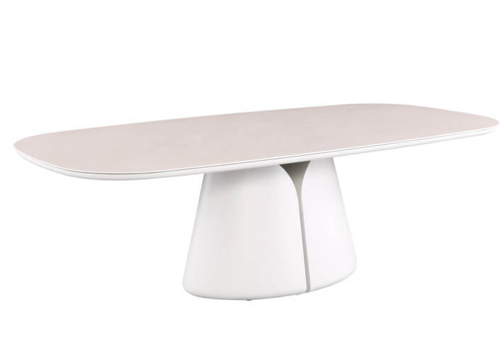 Table de jardin en céramique beige 240x118 -...