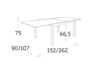 Table de jardin extensible en céramique beige - Sliding par Garden Art
