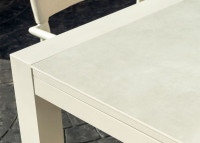 Table de jardin extensible en céramique beige - Sliding par Garden Art