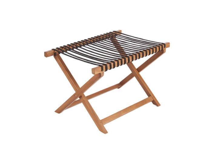 Porte-bagages en teck 80x55 - Luggage Rack L...