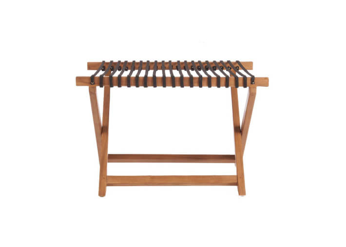 Porte-bagages en teck 80x55 - Luggage Rack L...