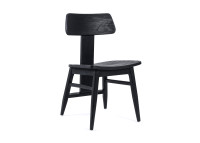 Chaise design en bois de teck teinté noir - LovYa par Bazar Bizar