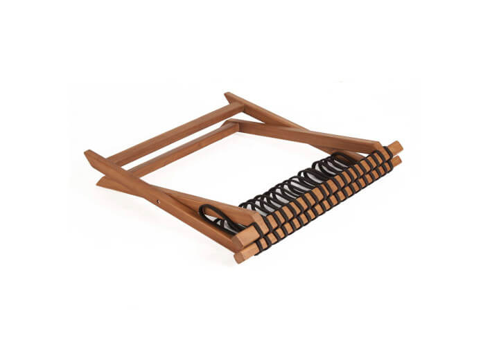 Porte-bagages en teck 80x55 - Luggage Rack L...