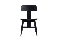 Chaise design en bois de teck teinté noir - LovYa par Bazar Bizar