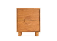 Table de chevet en teck naturel - Eclipse par Bazar Bizar