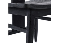 Chaise design en bois de teck teinté noir - LovYa par Bazar Bizar
