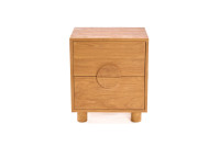 Table de chevet en teck naturel - Eclipse par Bazar Bizar