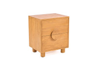 Table de chevet en teck naturel - Eclipse par Bazar Bizar