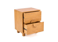 Table de chevet en teck naturel - Eclipse par Bazar Bizar
