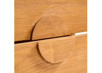 Table de chevet en teck naturel - Eclipse par Bazar Bizar