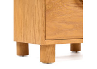Table de chevet en teck naturel - Eclipse par Bazar Bizar