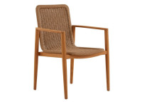 Set de 2 fauteuils en teck et résine tressée - Delta par Garden Art