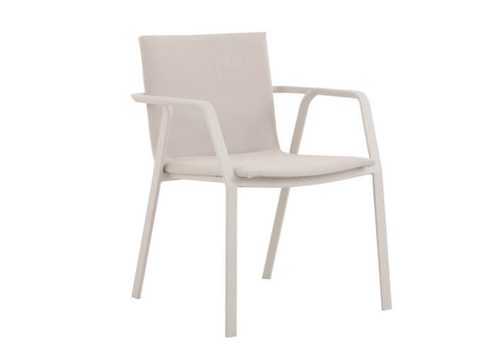 Set de 4 fauteuils de jardin en aluminium et...