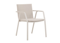Set de 4 fauteuils de jardin en aluminium et toile beige - Bamba Garden art