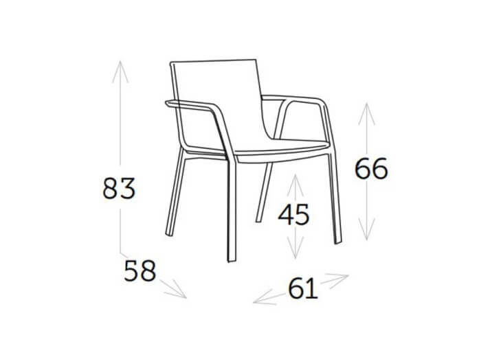 Set de 4 fauteuils de jardin en aluminium et...