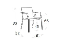 Set de 4 fauteuils de jardin en aluminium et toile beige - Bamba Garden art