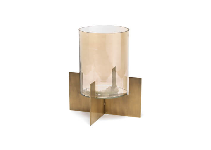 Bougeoir design photophore en laiton doré - The...