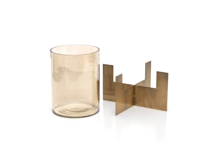 Bougeoir design photophore en laiton doré - The...