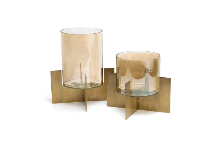 Bougeoir design photophore en laiton doré - The...