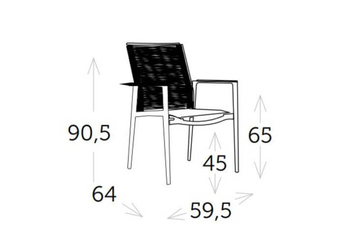 Set de 2 fauteuils de jardin en corde beige ou...