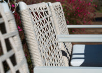 Set de 6 fauteuils en aluminium et corde beige - Mistral Garden Art